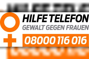 Logo des Hilfetelefons, Rufnummer: 08000 116 016