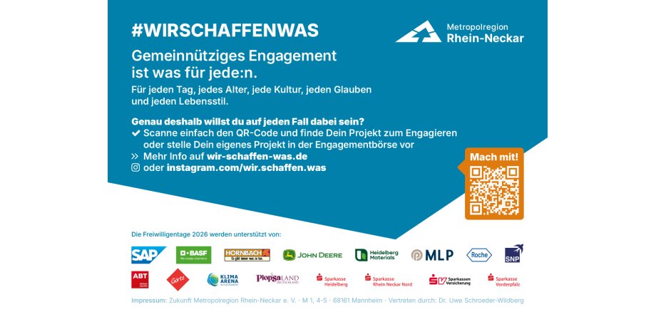 10. Freiwilligentage der Metropolregion Rhein-Neckar